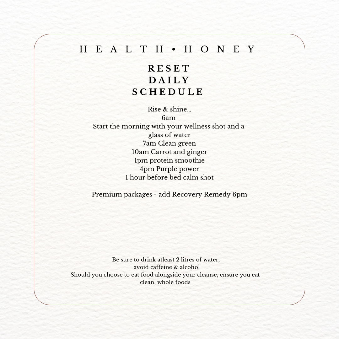 Reset Cold Pressed Juice Programmes - 1, 3 and 5 day cleanses