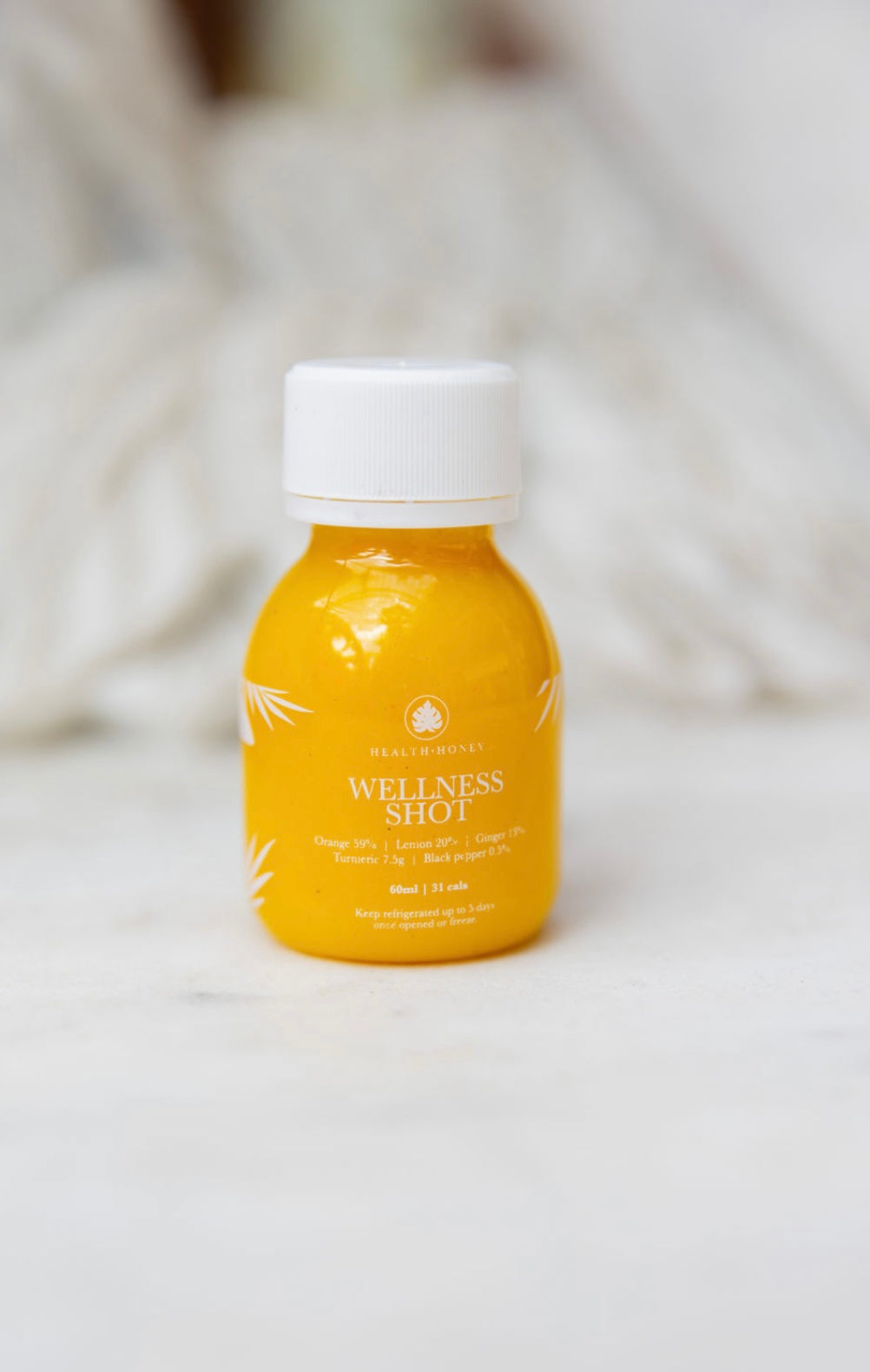 Wellness Shot - Cold pressed Orange, Turmeric, Ginger, Lemon, Black pepper
